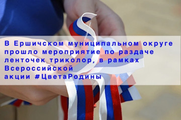 всероссийская акция "Цвета Родины" Раздача ленточек с триколором - фото - 4